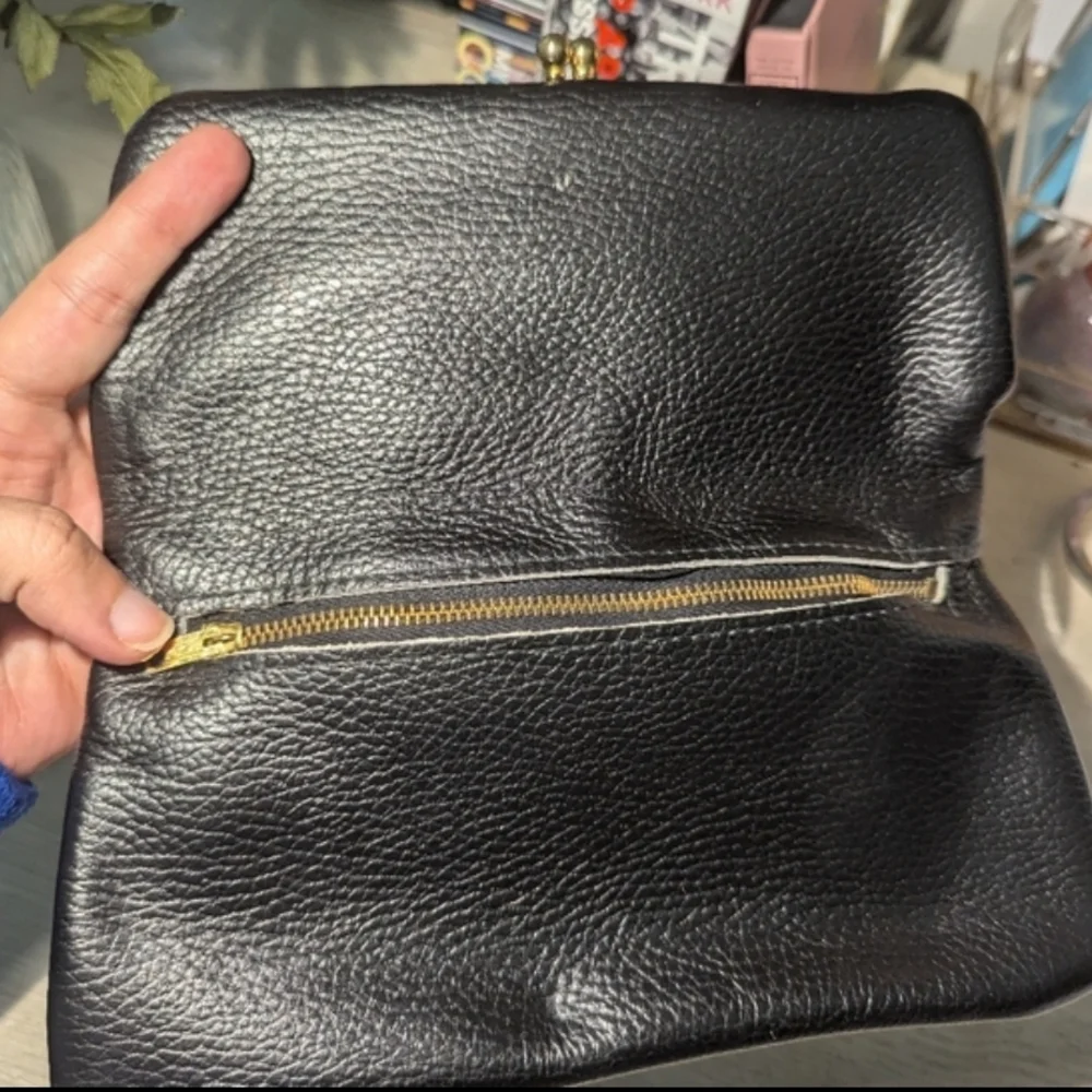 Fold-Over Clutch with Gold Kisslock